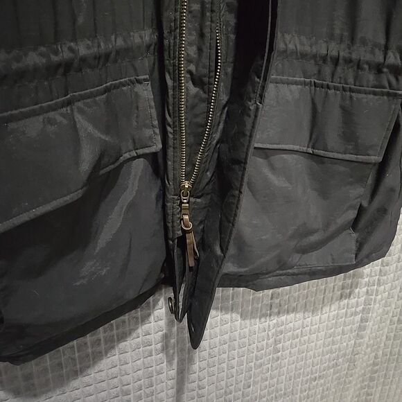 VTG EddieBauer Insulated Jacket Coat XL Oversized Leather Collar Bomber Grandpa - Picture 9 of 16